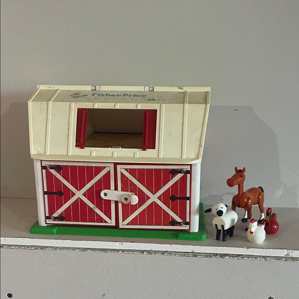 Vintage Fisher price barn and animals